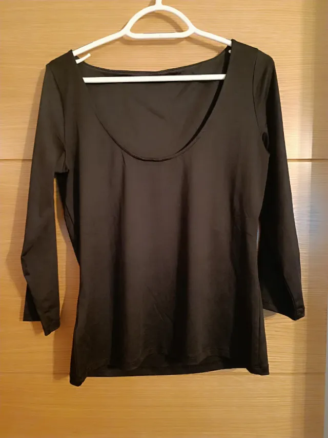 Camiseta negra licra manga 3/4