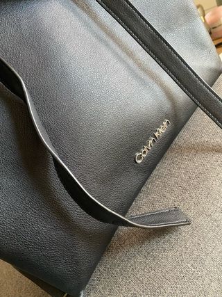 Borsa shopper Calvin Klein similpelle nera