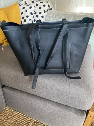 Borsa shopper Calvin Klein similpelle nera