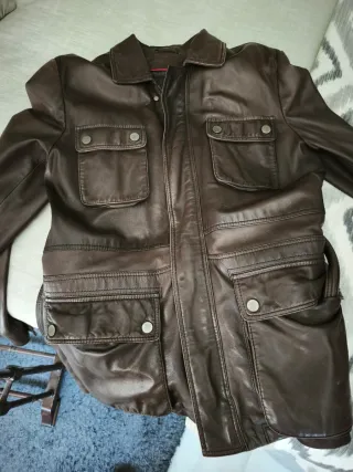 Chaqueta Cuero Carolina Herrera Talla 42