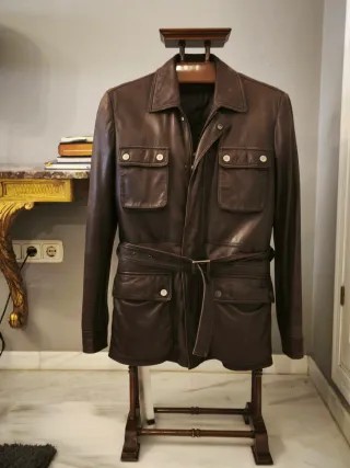 Chaqueta Cuero Carolina Herrera Talla 42