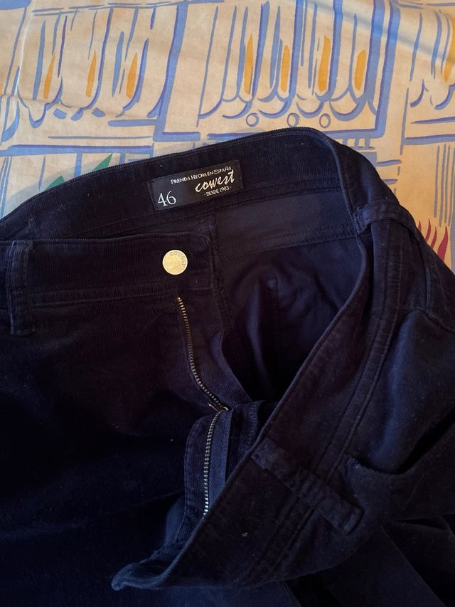 Pantalones de pana azul