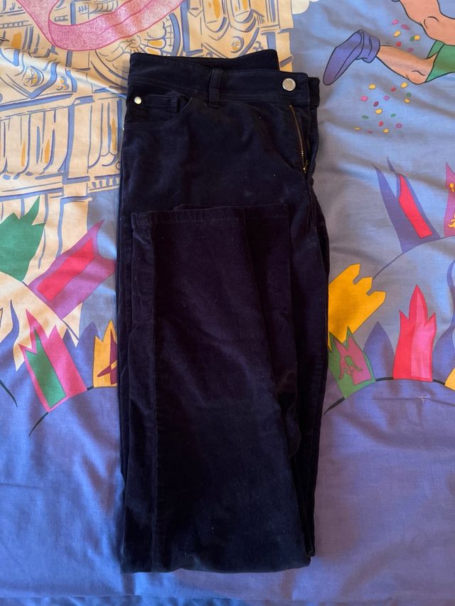 Pantalones de pana azul