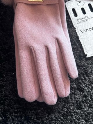 Guantes Vincetto rosas con pelo a estrenar.
