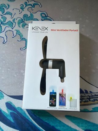 Mini ventilador portátil Micro USB negro