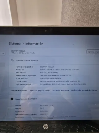 Portátil HP Convertible 2 en 1 Gris/Plata