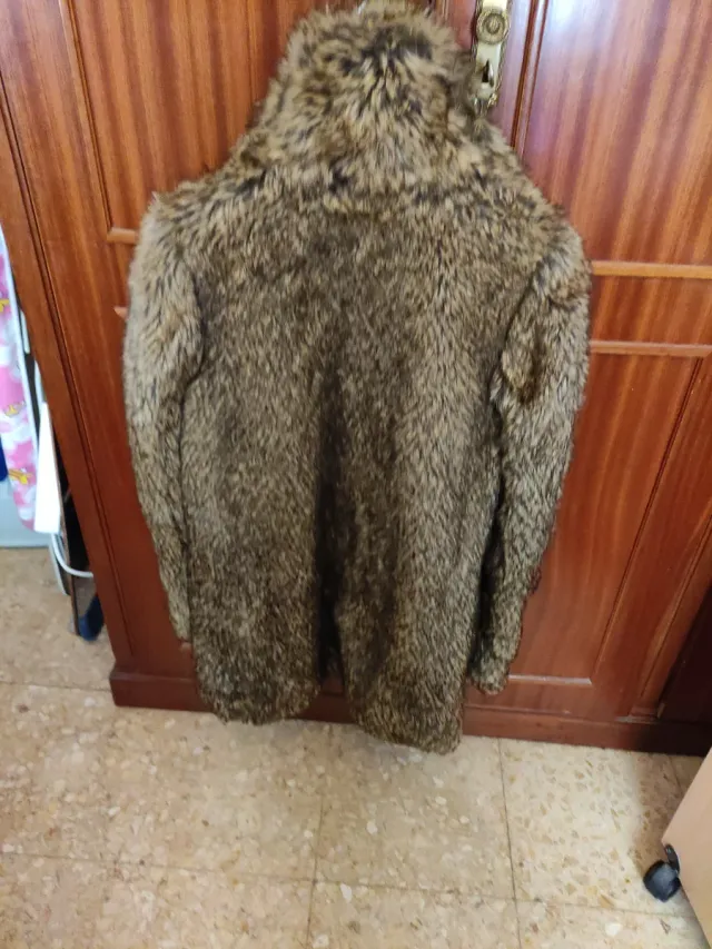 Chaquetón pelo sintético mujer