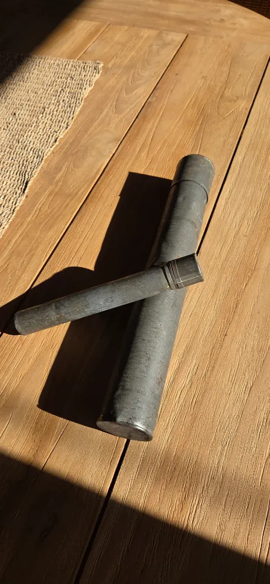 2 Tubos Portadocumentos Metálicos Vintage