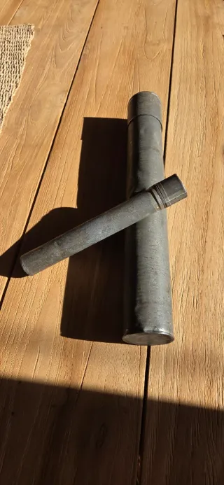 2 Tubos Portadocumentos Metálicos Vintage