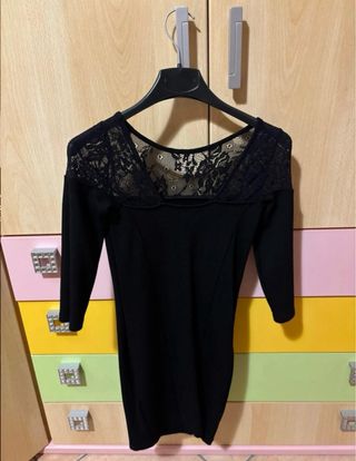 Tubino nero con pizzo