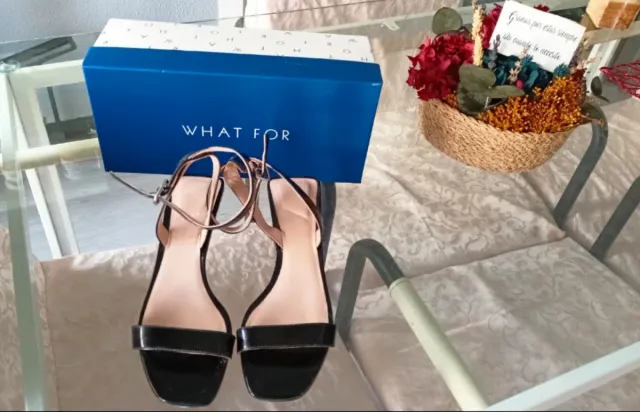 Sandalias What For Negras Talla 36