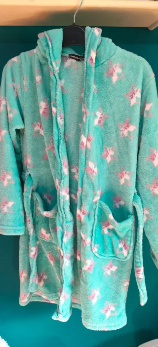 Bata infantil unicornios rosa y turquesa