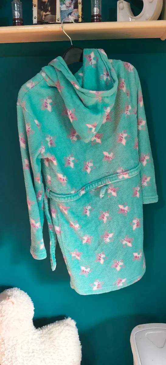 Bata infantil unicornios rosa y turquesa