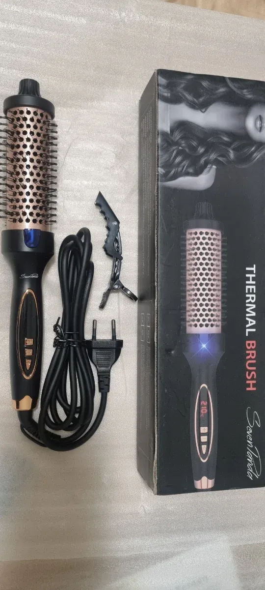 Cepillo Térmico SevenTonda Negro y Dorado