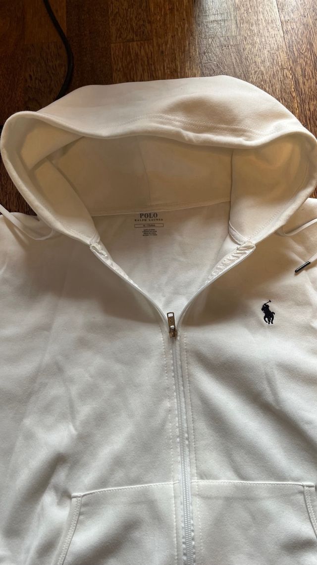 Sudadera Polo Ralph Lauren con capucha blanca