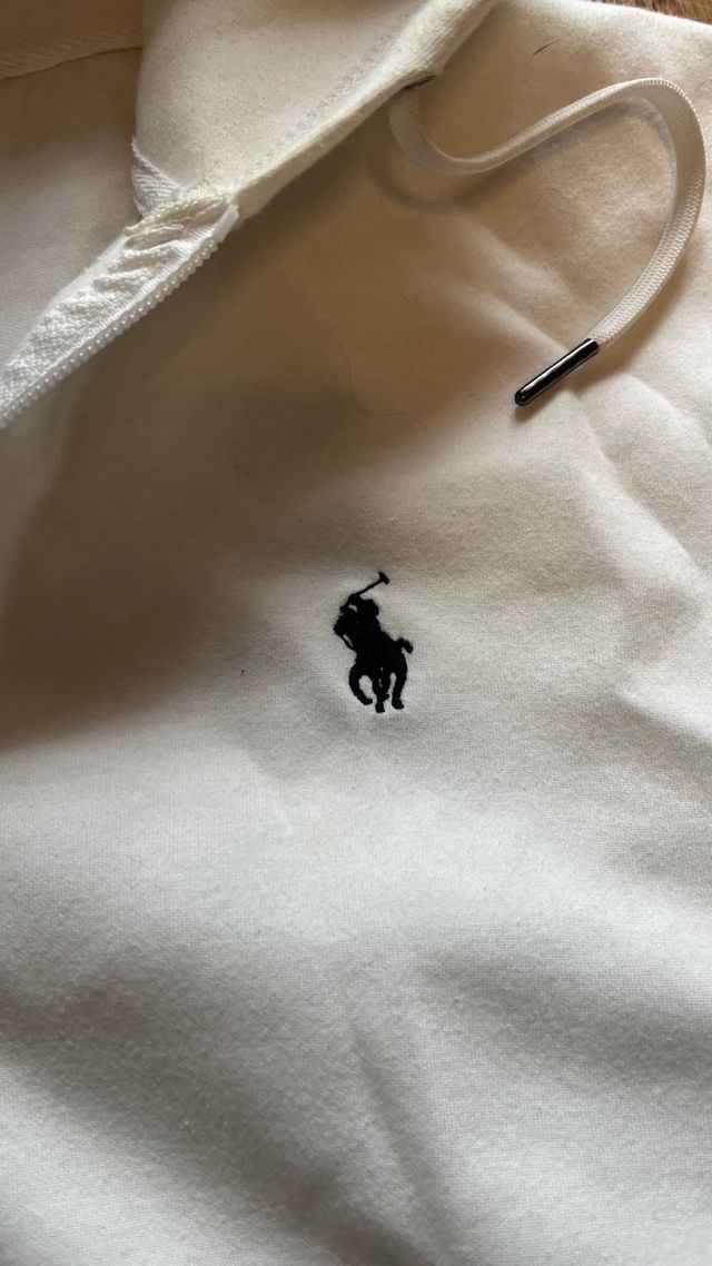 Sudadera Polo Ralph Lauren con capucha blanca