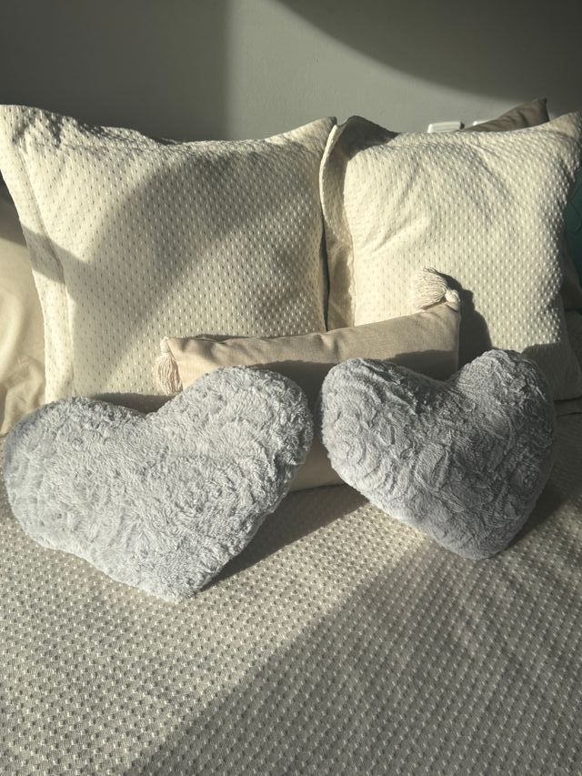 Pack 2 Cojines Corazón Gris