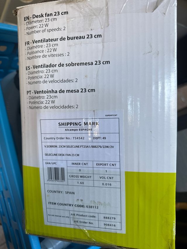 Ventilador de mesa Selecline 23 cm