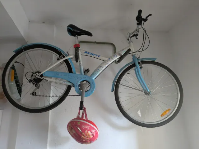 Bicicleta de Mujer RUNFIT Azul y Blanca