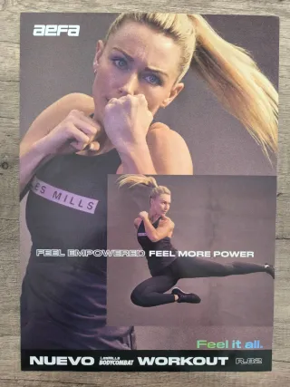 Carteles lanzamientos Les Mills Combat Pump y Grit