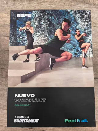 Carteles lanzamientos Les Mills Combat Pump y Grit