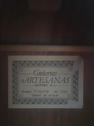 Guitarra Clásica Azahar Timoe 102 Artesanal