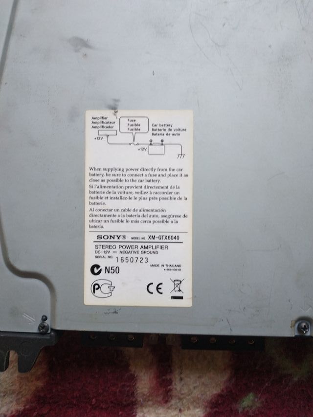 Etapa Potencia Sony Xplod 600W, annuncio