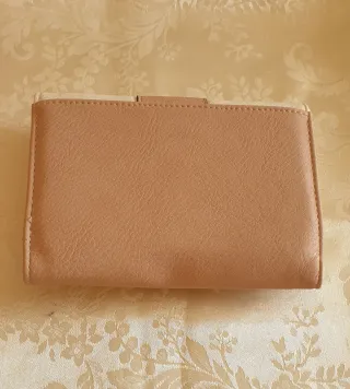 Portafoglio Ycoveri donna beige e rosa