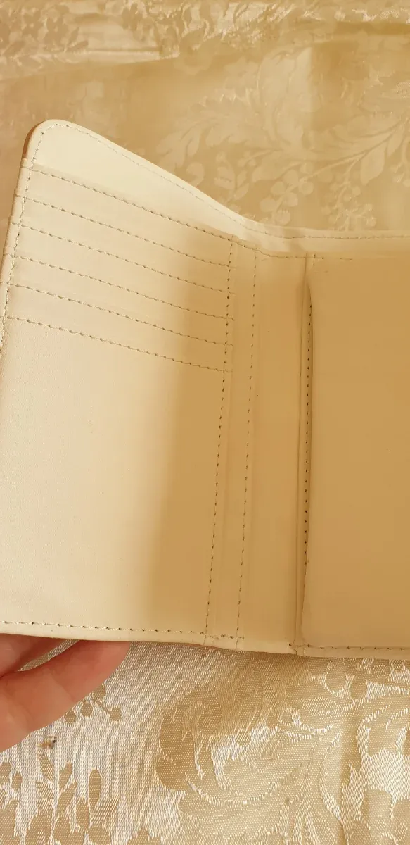 Portafoglio Ycoveri donna beige e rosa