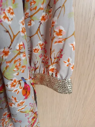 Vestido estampado pájaros talla S