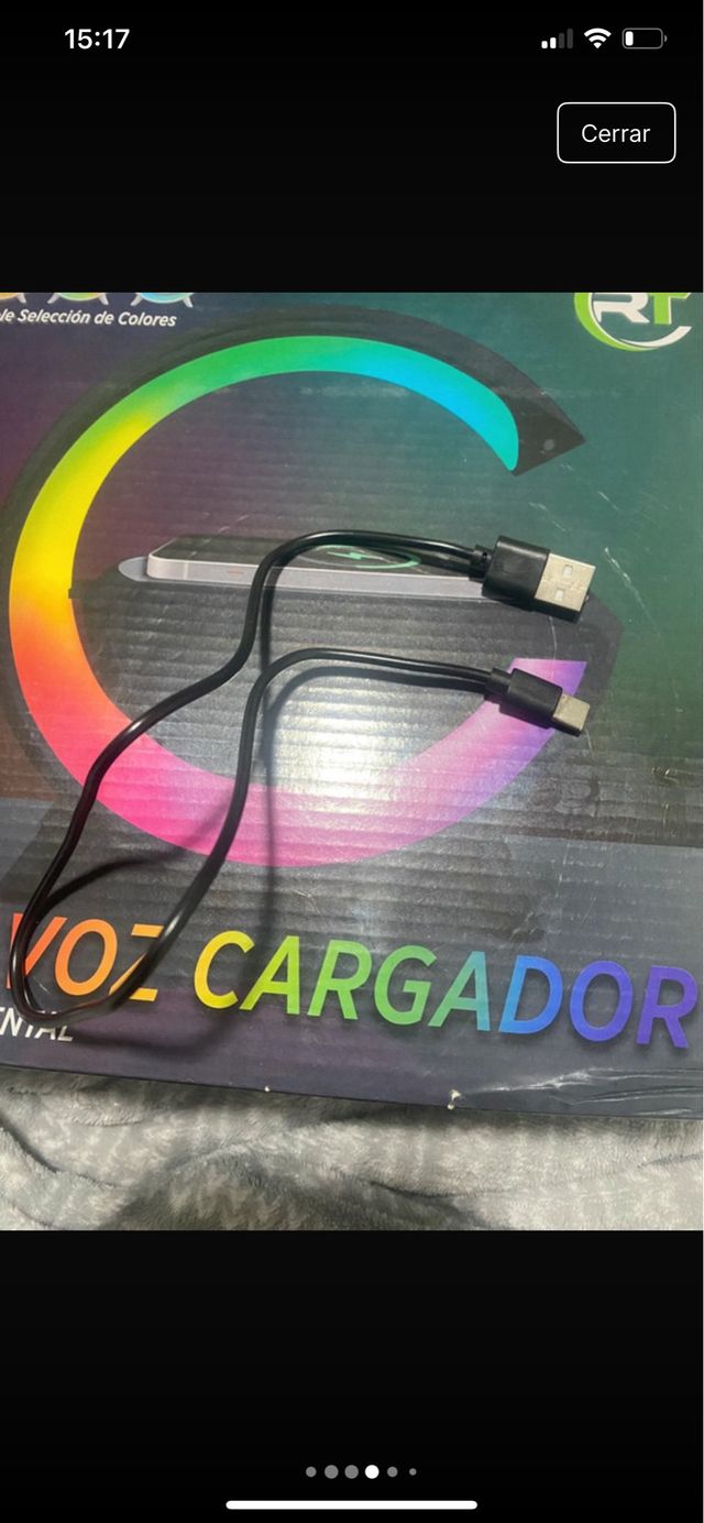 Altavoz Cargador Inalámbrico Luz LED Ambiental