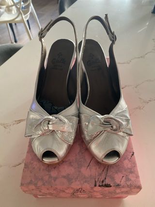 Zapatos Carlos Pla Talla 36 Plata