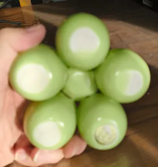 Porta uova in ceramica verde