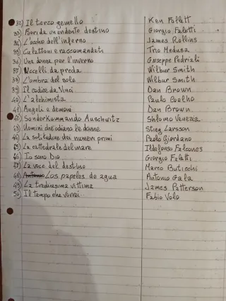 50 Libri autori vari come da elenco e foto