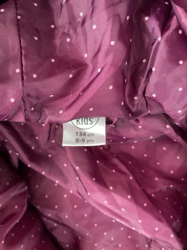 Plumífero morado 134 cm (8-9 años)