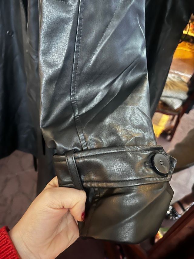 Gabardina larga Zara negra