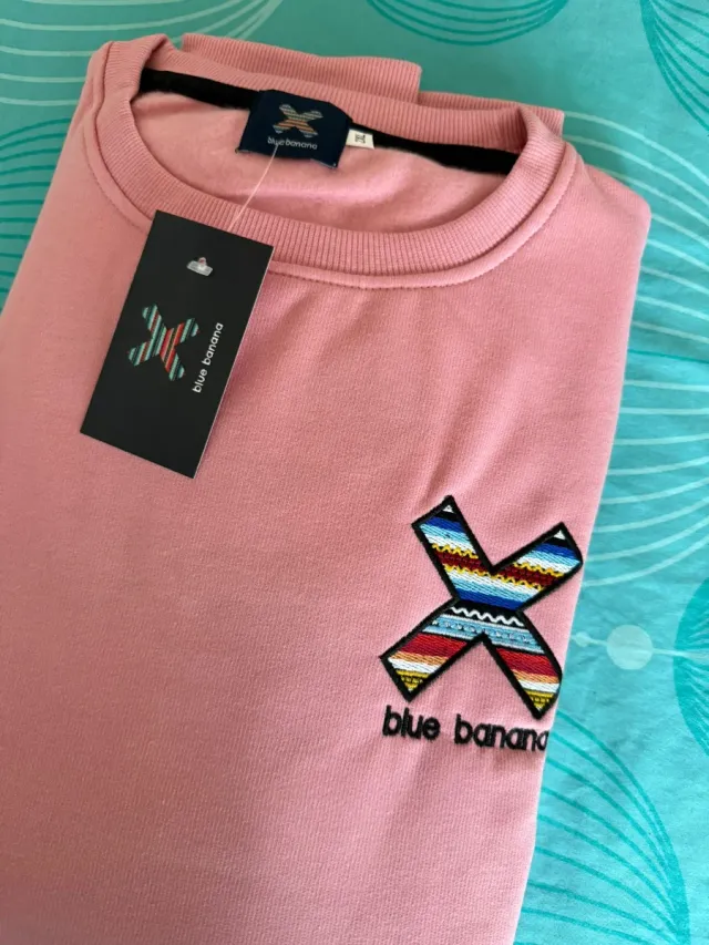 Sudadera Blue Banana Rosa Talla XXL