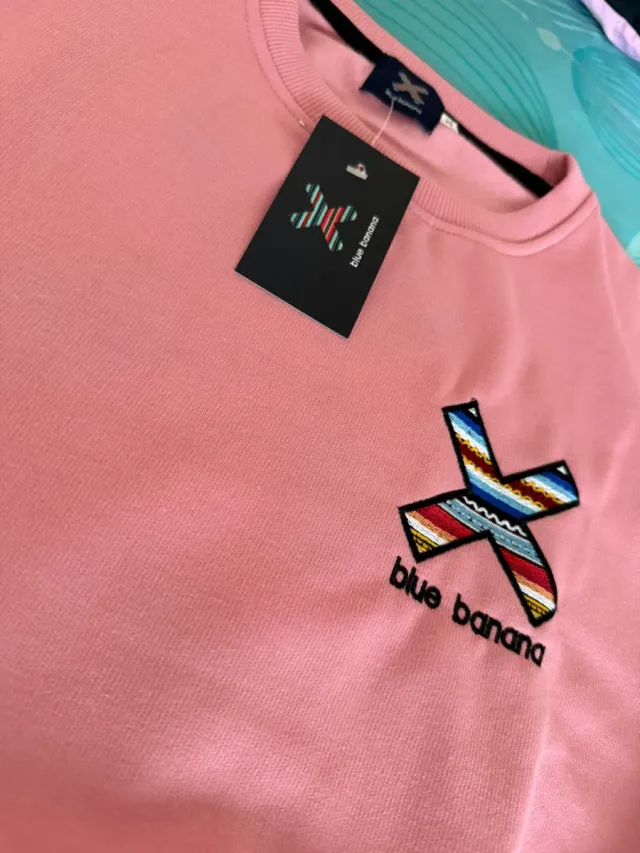 Sudadera Blue Banana Rosa Talla XXL