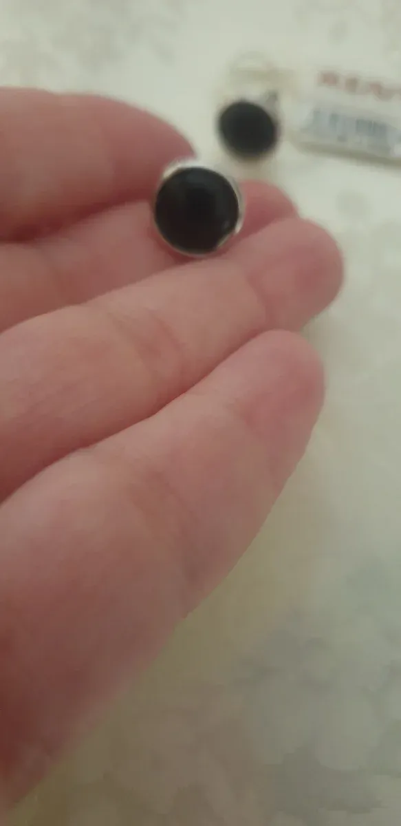 Orecchini ME/WO neri e argento