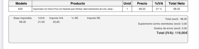 Vaporizador Facial Ozono A30