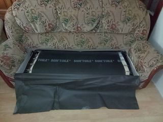 Sofá cama tela floral beige