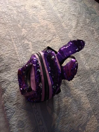 Mochila lentejuelas morada y lila