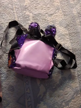 Mochila lentejuelas morada y lila