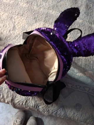 Mochila lentejuelas morada y lila