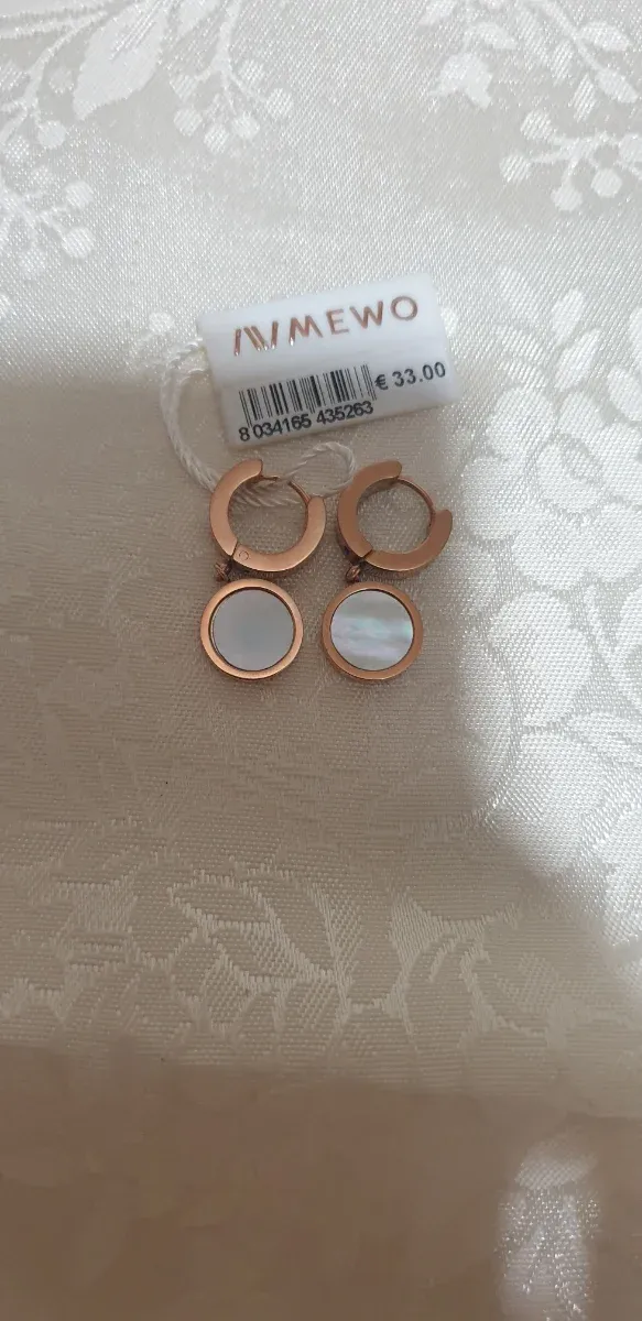 Orecchini MEWO cerchio nero oro