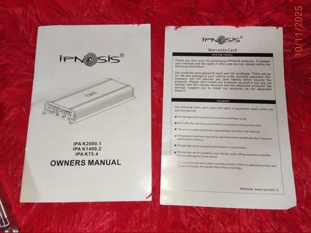 Amplificatore IPNOSIS IPA K75.4 4 Canali