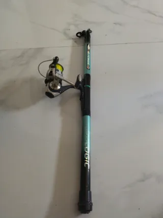 Caña de pesca  para carapa con carrete