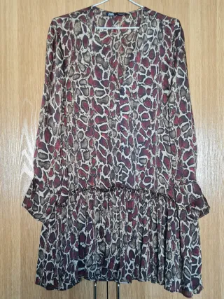 Vestido Zara estampado animal print