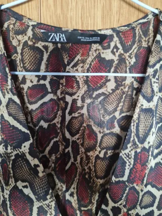 Vestido Zara estampado animal print
