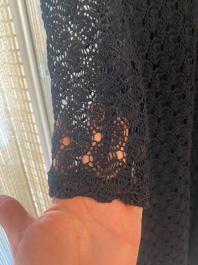 Vestido negro espectacular T-única